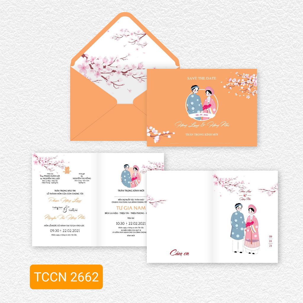 Thiệp cưới 2662C