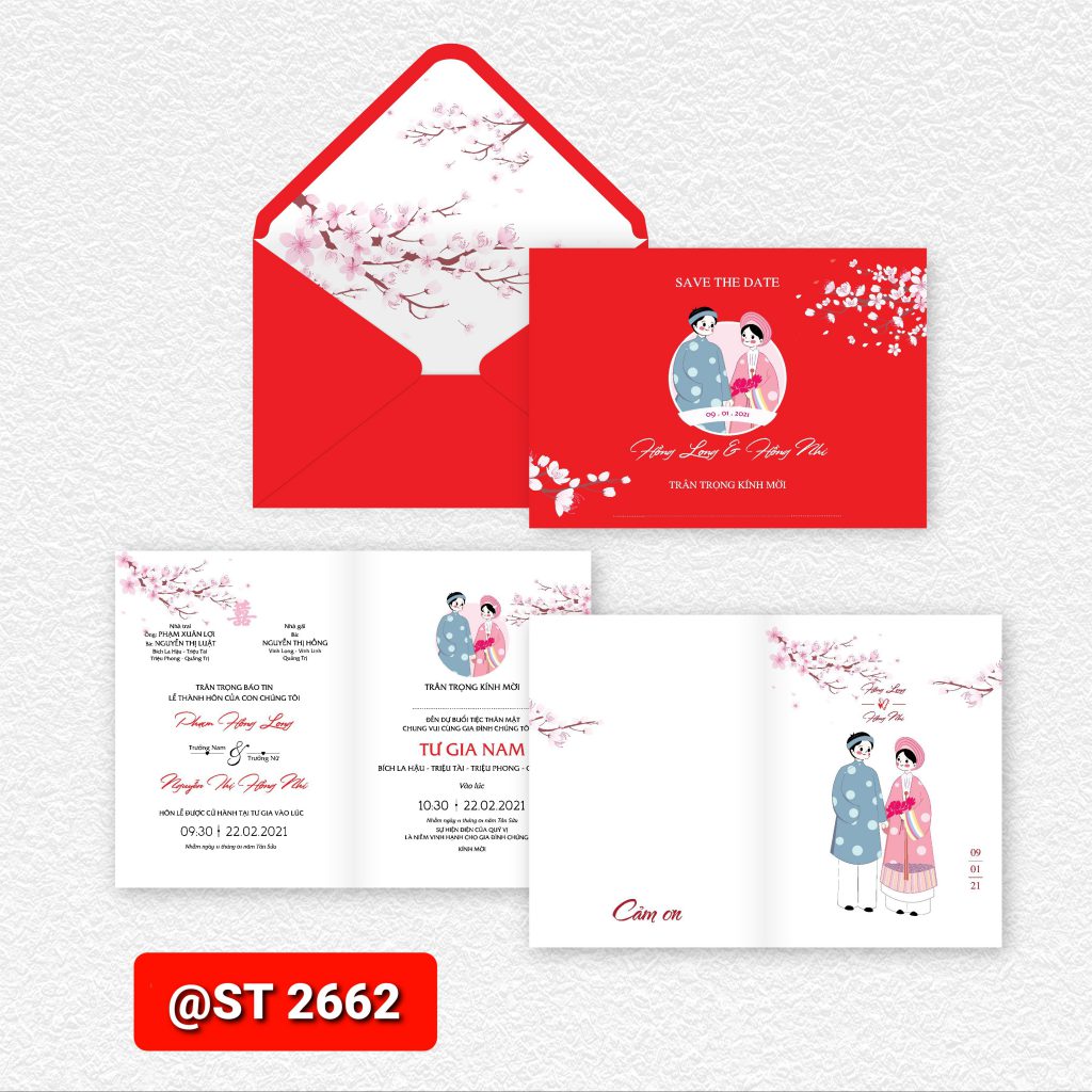 Thiệp cưới 2662Đ